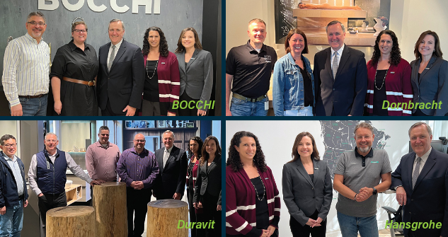 photos showing PMI visits to four companies